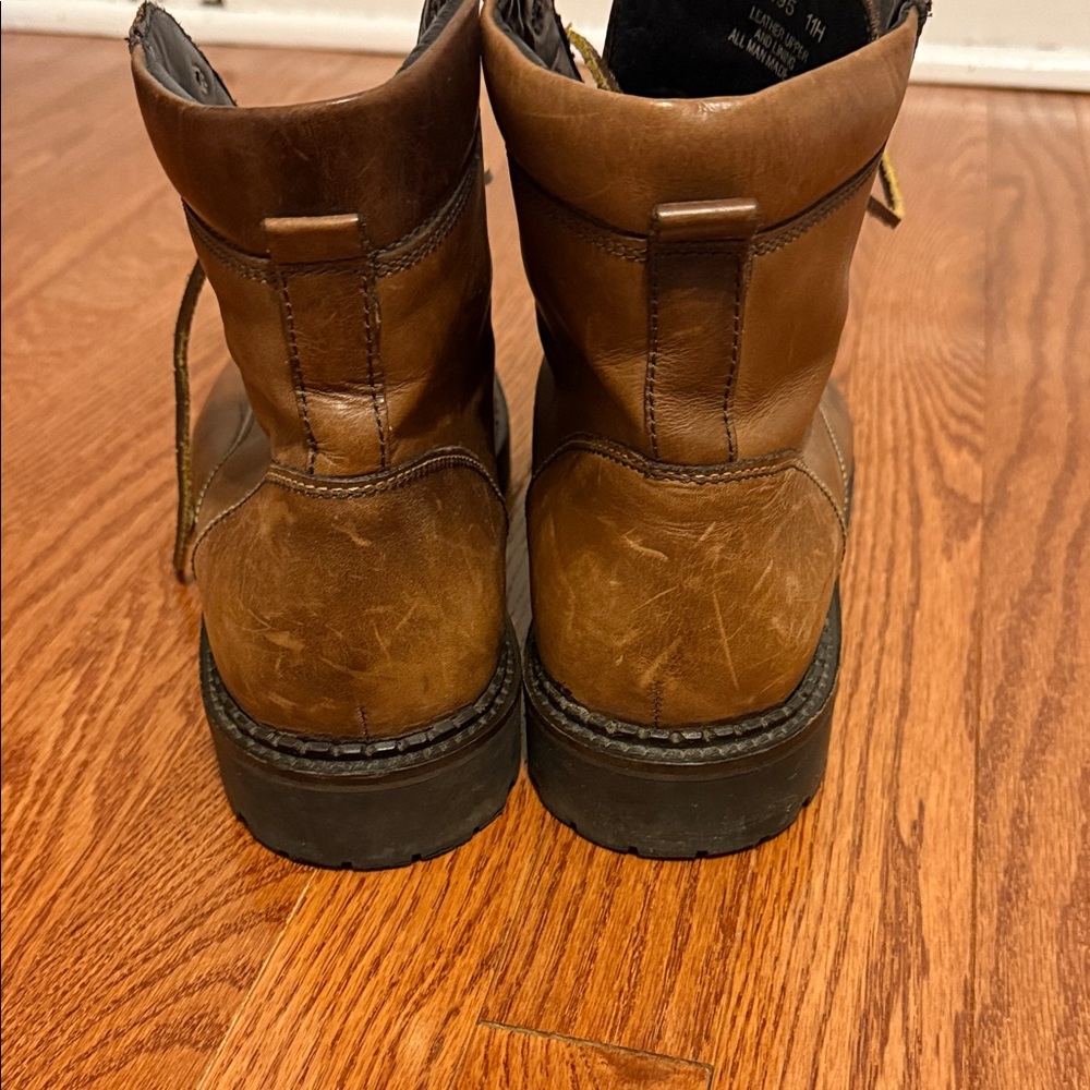 J. Crew Tan Leather Lace-Up Boots - Picture 4 of 8